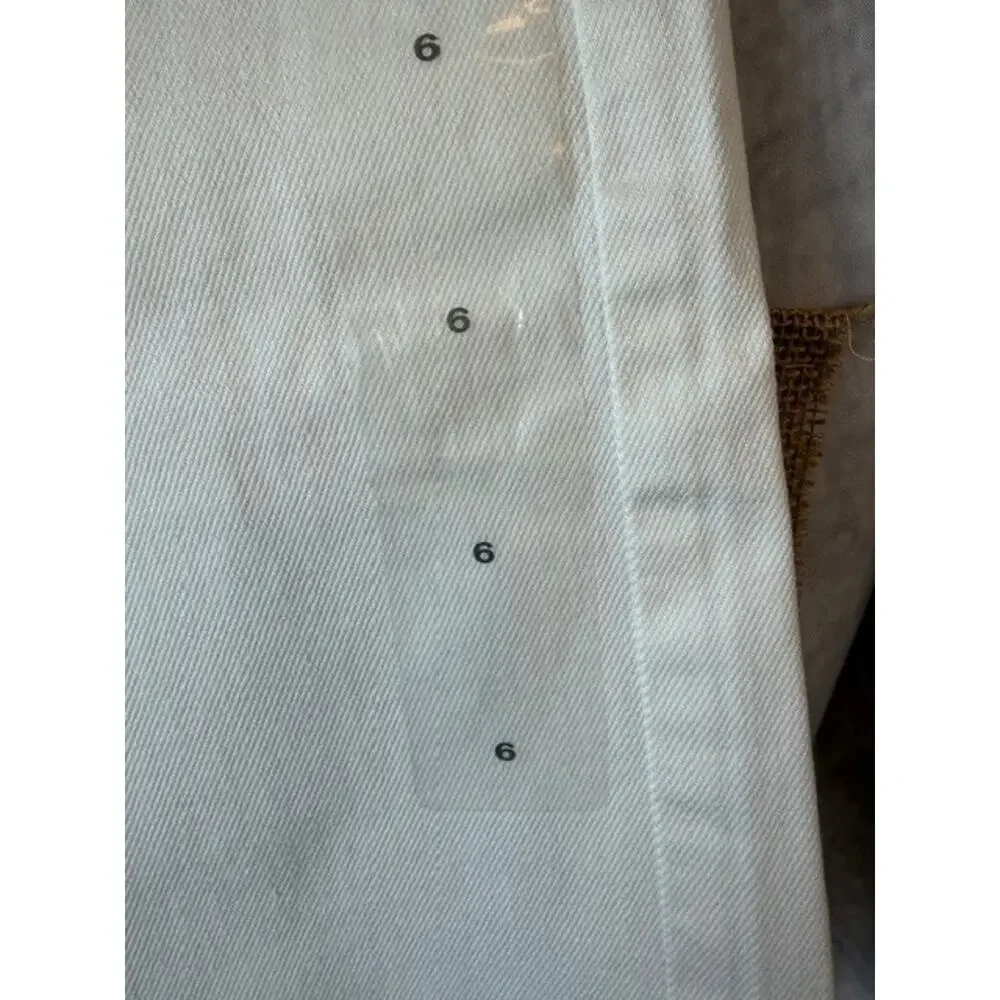 New Eddie Bauer Women Size 6 White Stretch Cotton High Rise Cutoff Denim Shorts - Picture 5 of 11